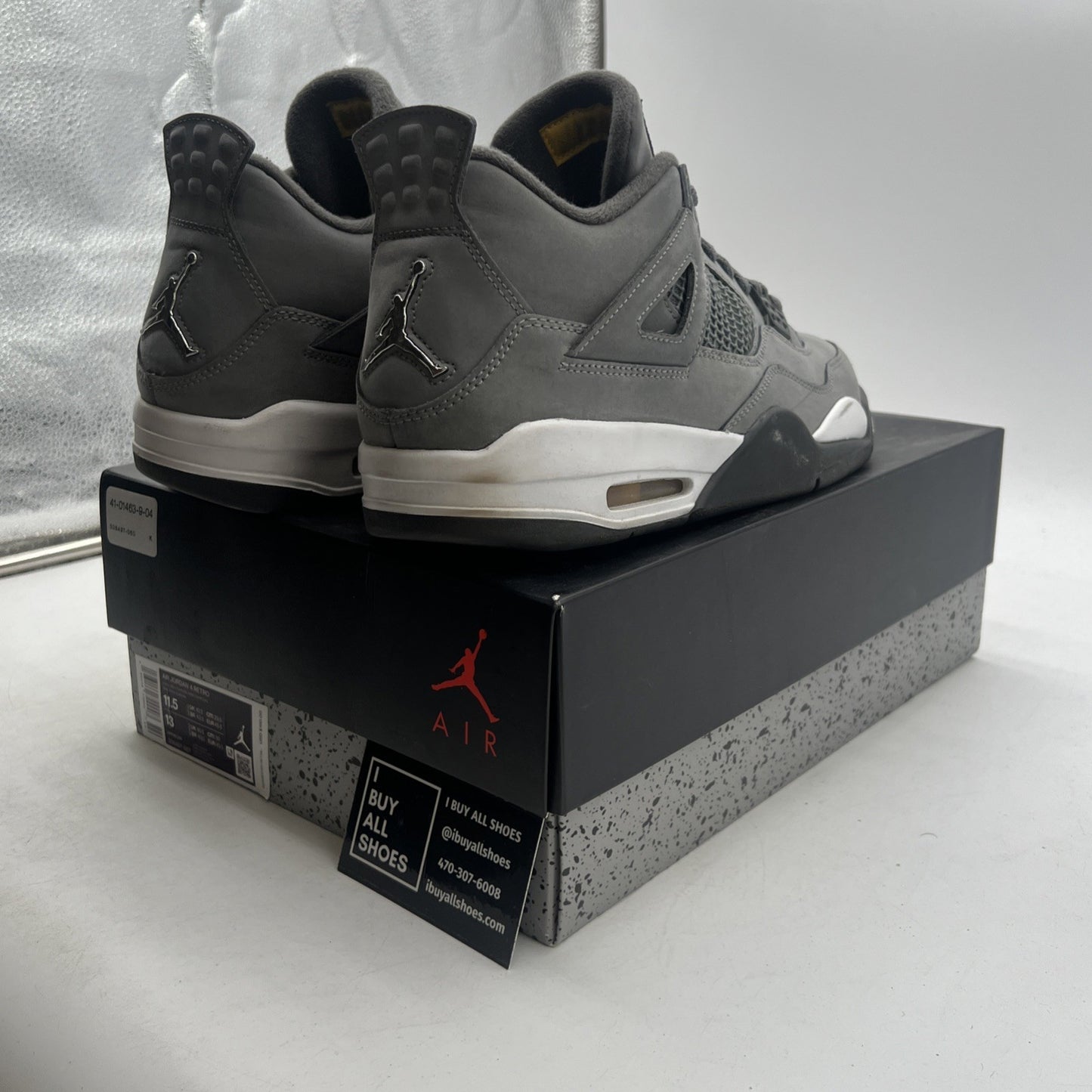 Size 11.5 - Air Jordan 4 Retro Low Cool Grey (308497-007)