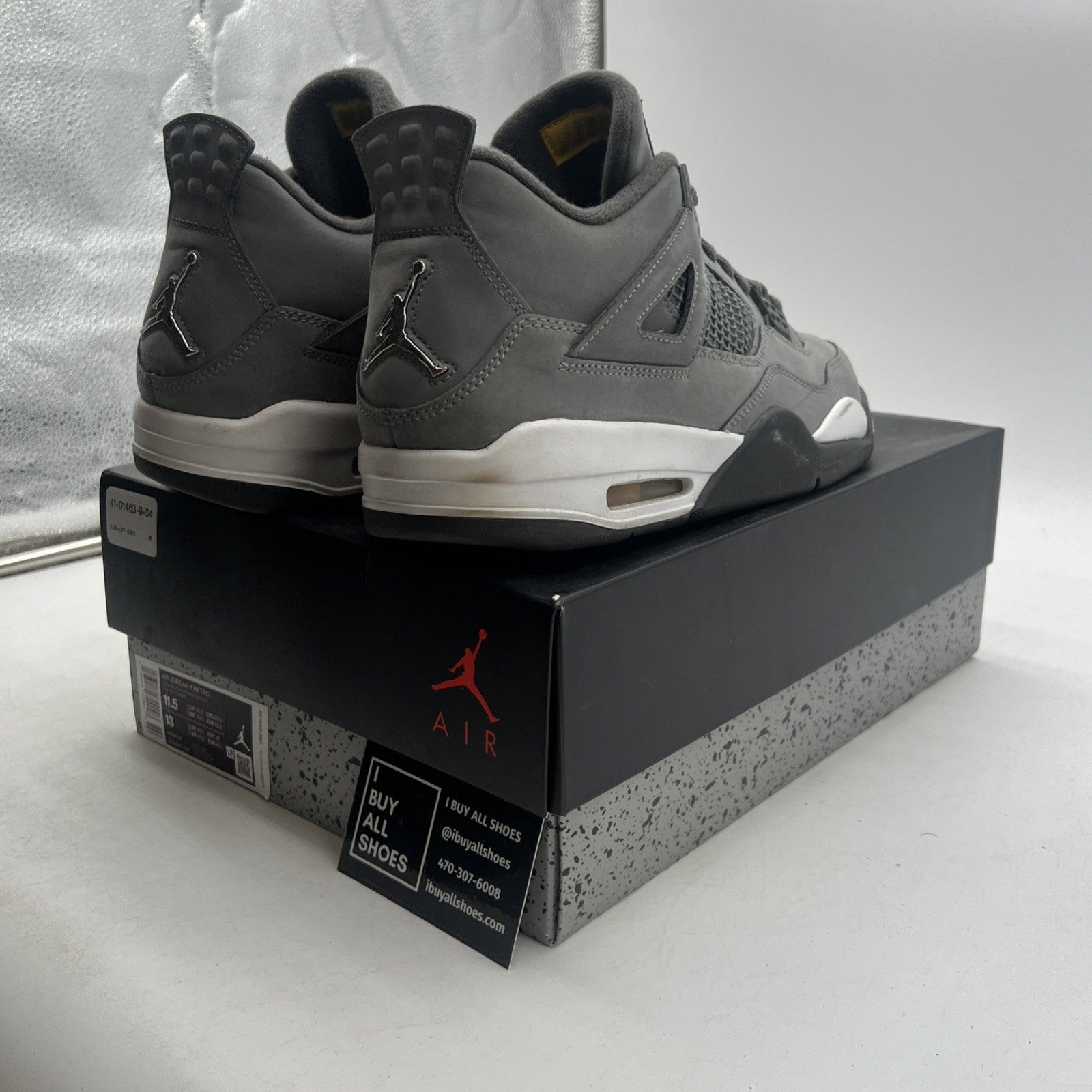 Size 11.5 - Air Jordan 4 Retro Low Cool Grey (308497-007)