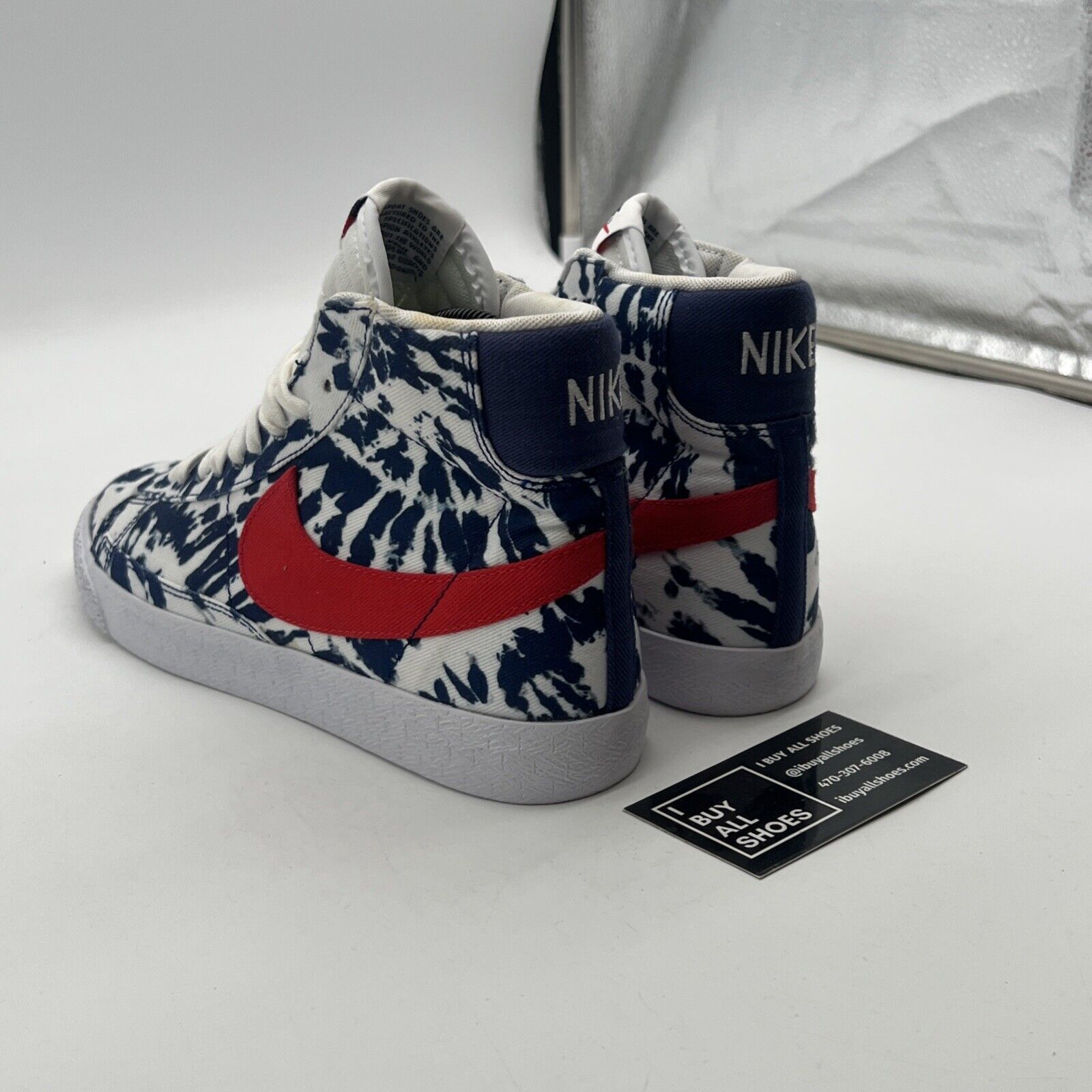 Size 7Y - Nike Blazer Mid SE GS Kids Blue Red White (CZ7882-600)