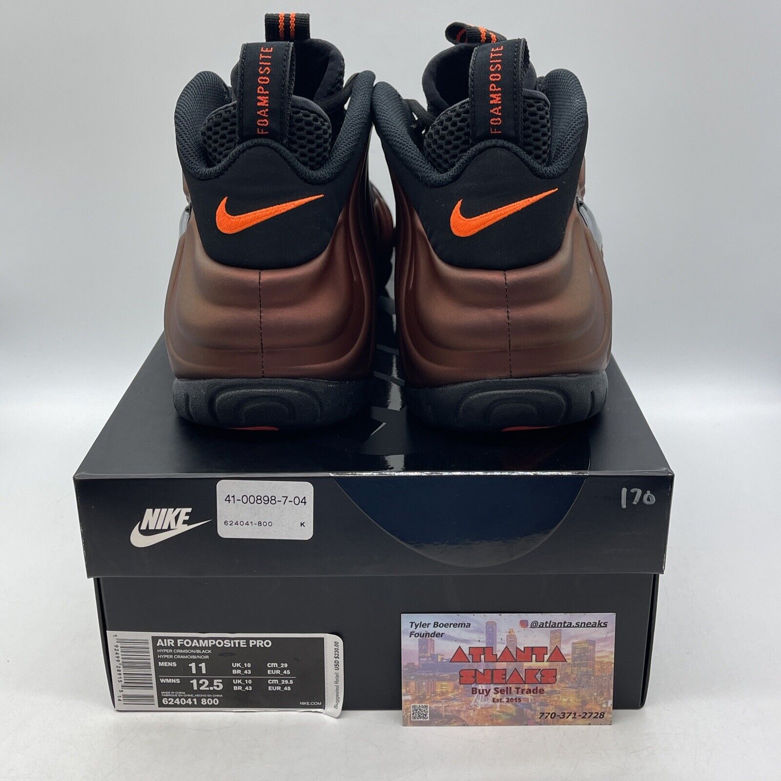 Size 11 - Nike Air Foamposite Pro Hyper Crimson Orange Leather (624041-800)