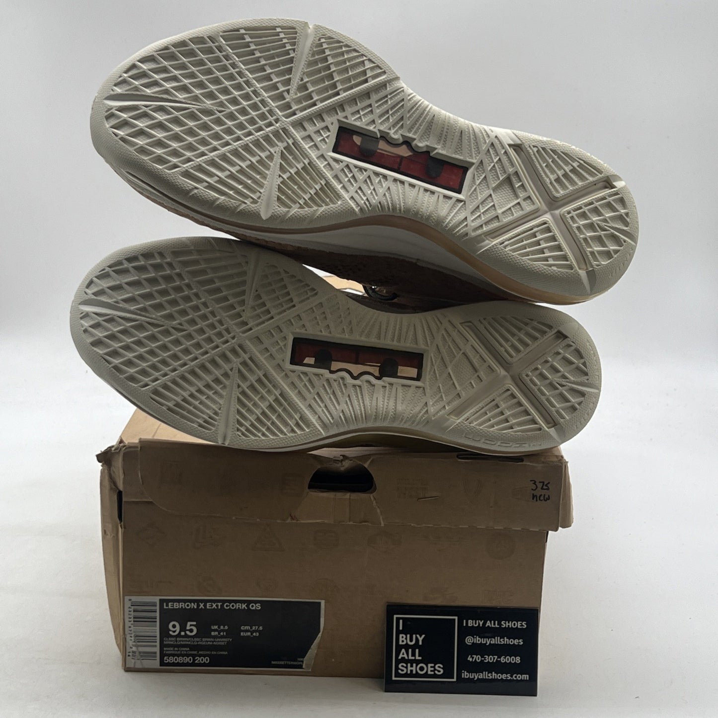 Size 9.5 - Nike LeBron 10 EXT QS Cork (580890-200)