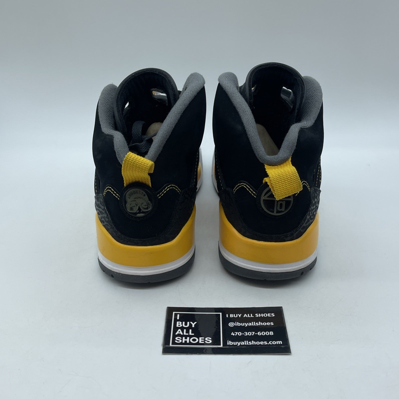 Size 9 - Jordan Spizike Black University Gold Yellow Suede (315371-030)