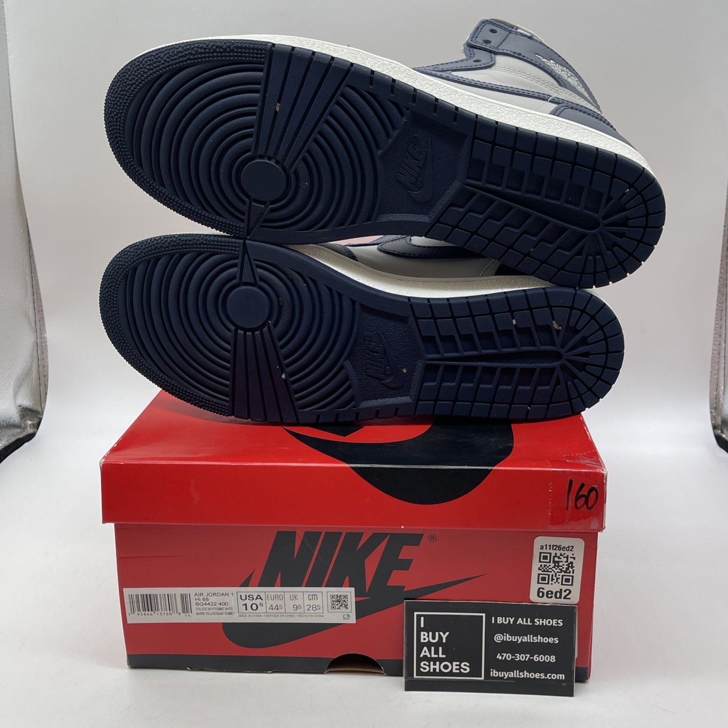 Size 10.5 - Jordan 1 Retro '85 High Georgetown Grey Blue Leather (BQ4422-400)