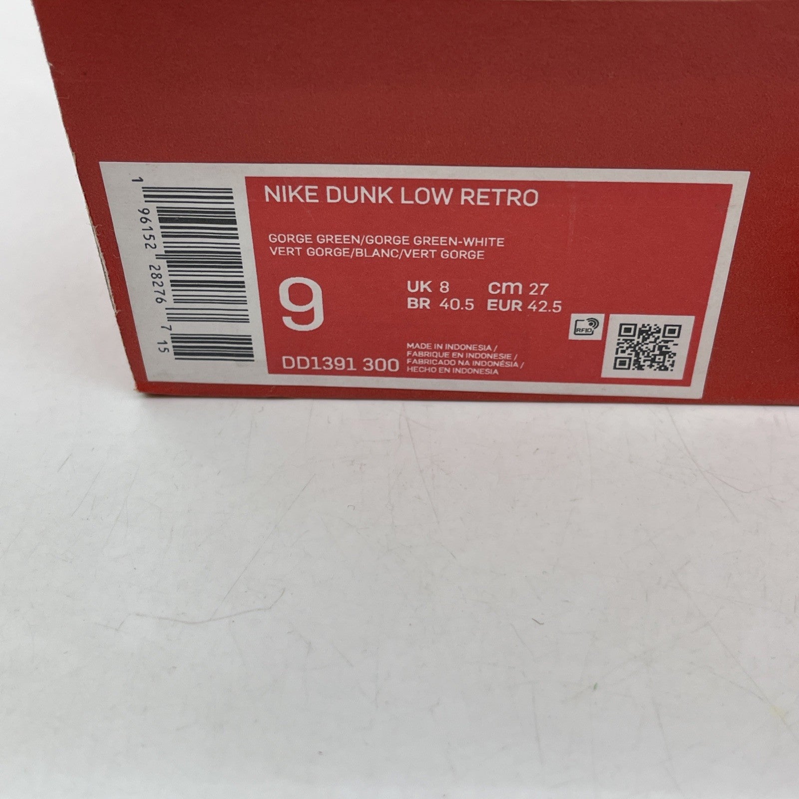 Size 9 - Nike Dunk Low Miami Hurricanes Green Orange Leather (DD1391-300)