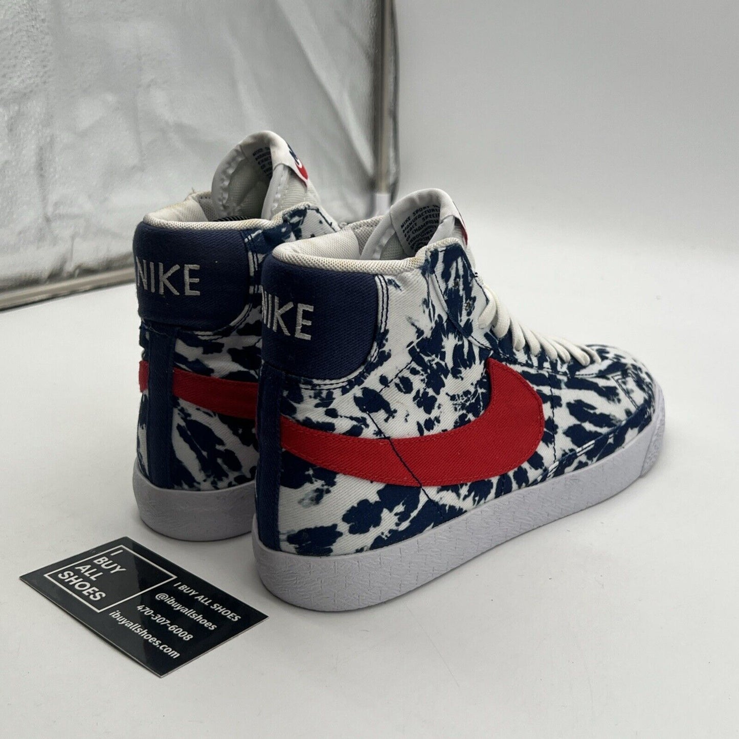 Size 7Y - Nike Blazer Mid SE GS Kids Blue Red White (CZ7882-600)