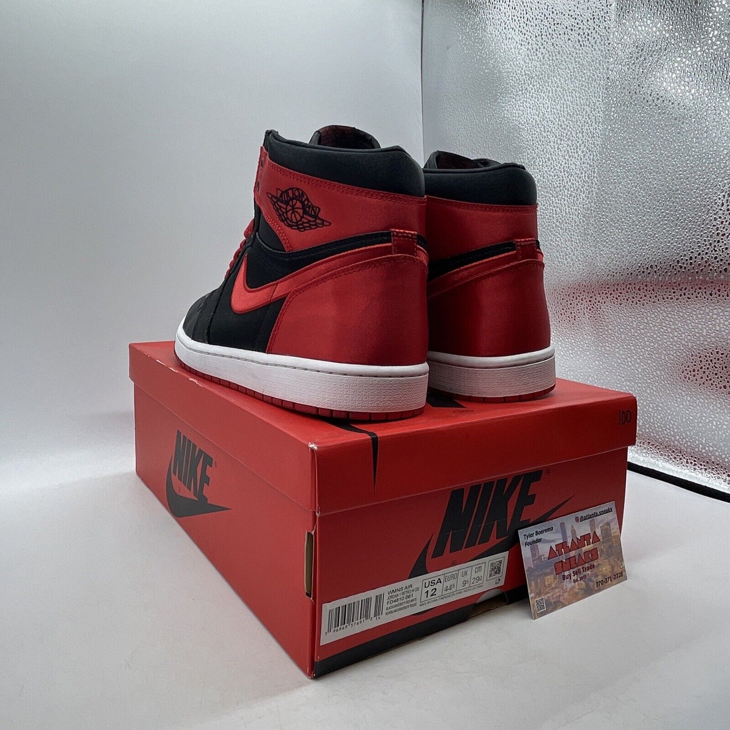 Size 12 W - Air Jordan 1 Retro OG 2023 High Satin Bred Red Black (FD4810-061)