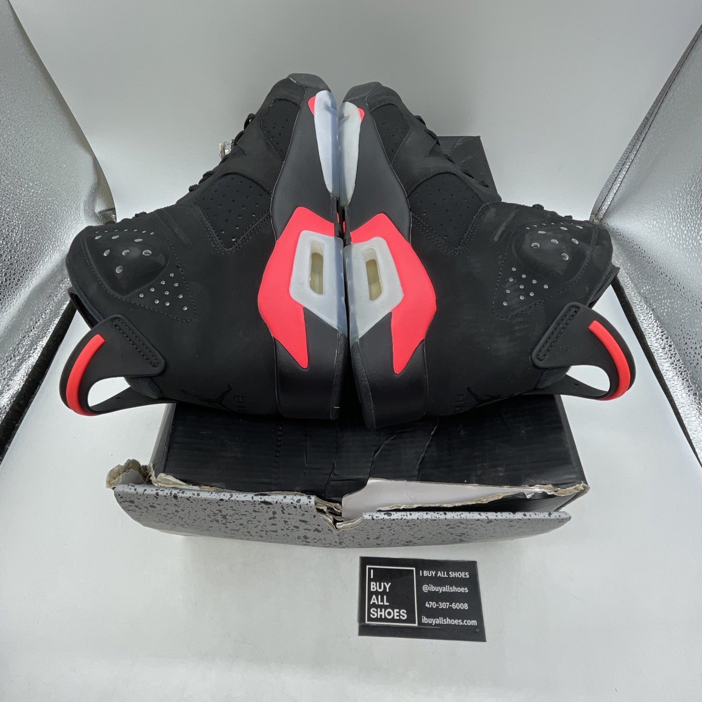 Size 9.5 - Air Jordan 6 Retro Infrared Black 2014 (384664-023)