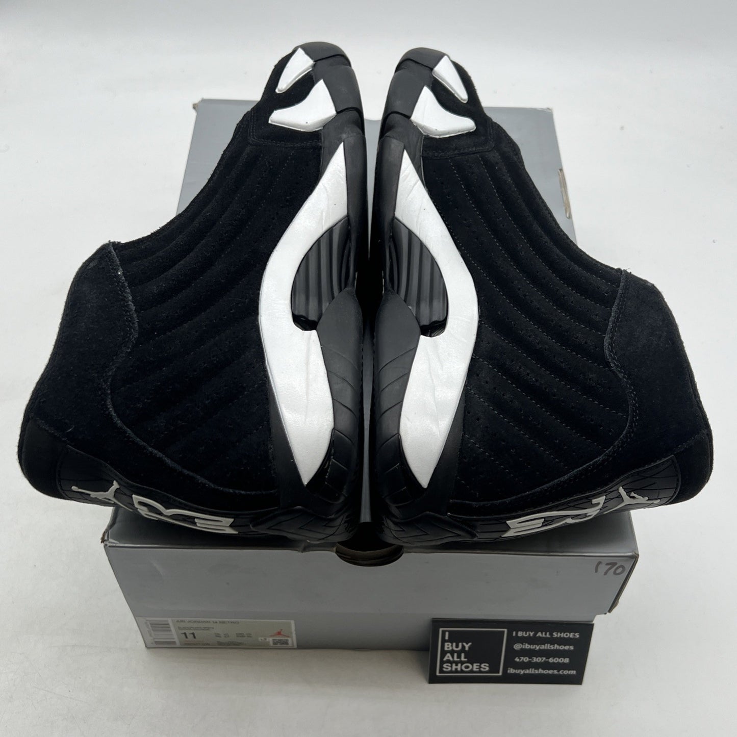 Size 11 - Air Jordan 14 Retro Black White (487471-016)