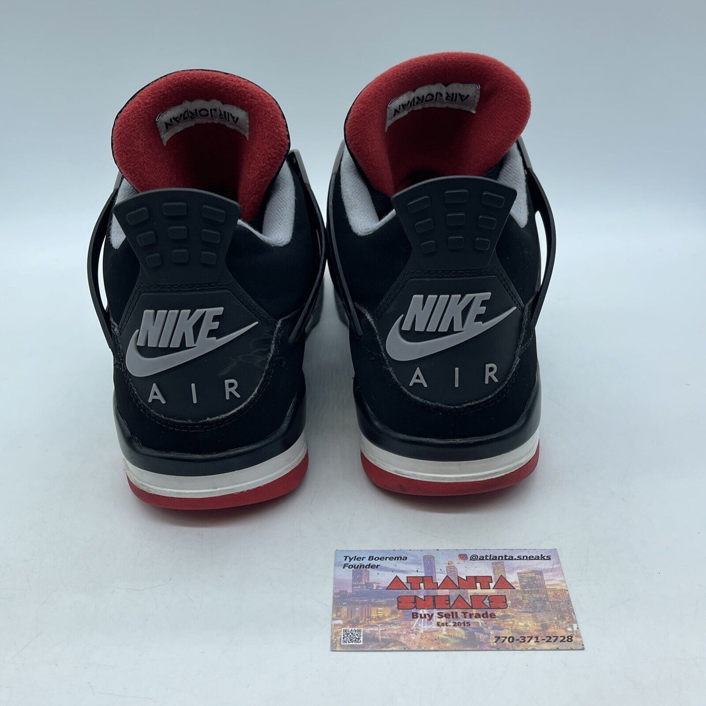 Size 8.5 - Jordan 4 Retro OG Mid Bred 2019 Grey Red Black Suede (308497-060)