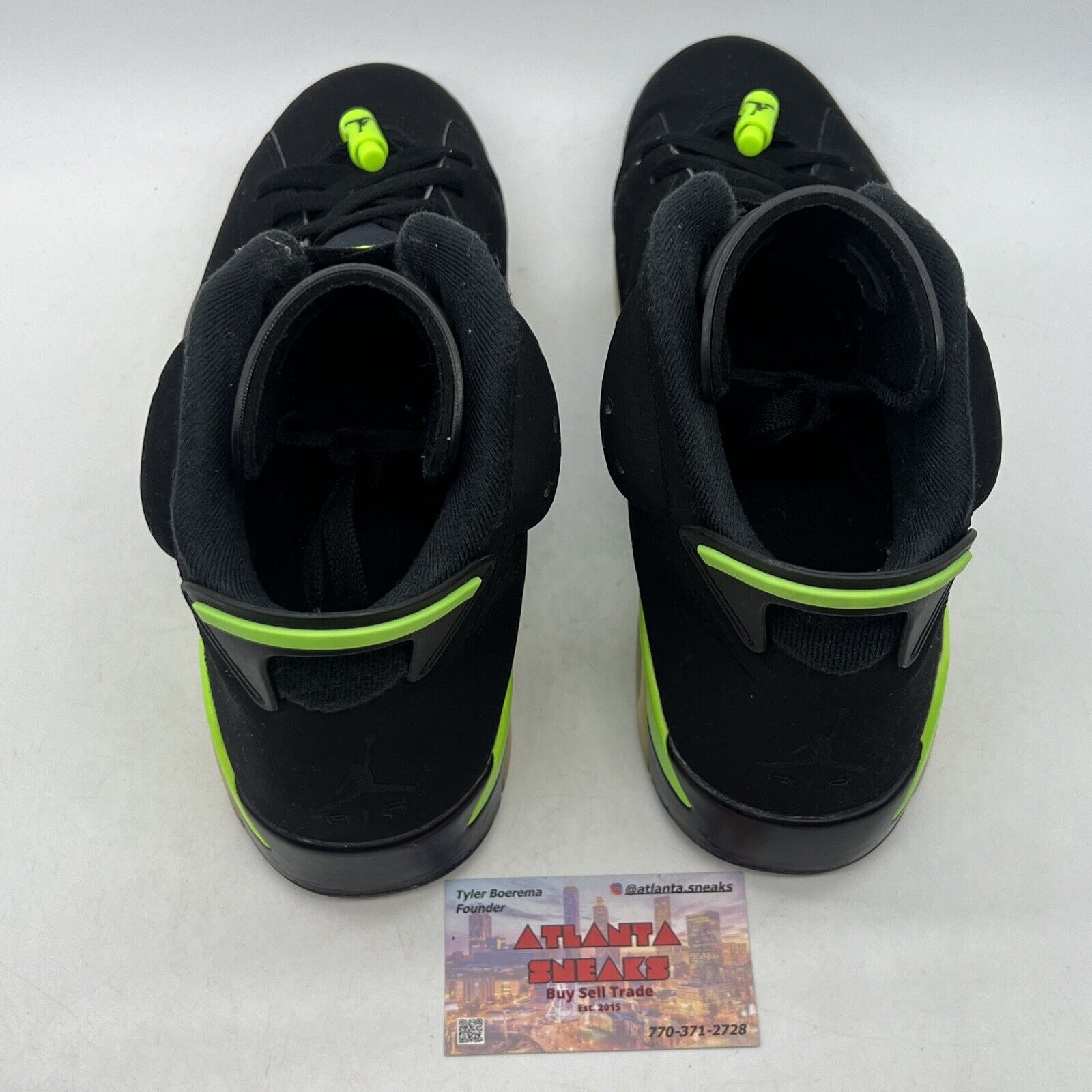 Size 11.5 - Jordan 6 Retro Electric Green 2021 Black Suede (CT8529-003)