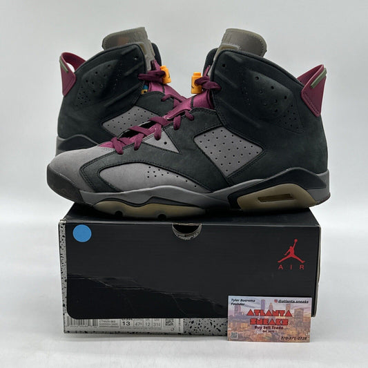 Size 13 - Jordan 6 Bordeaux Suede Graphite Yellow Burgundy Suede