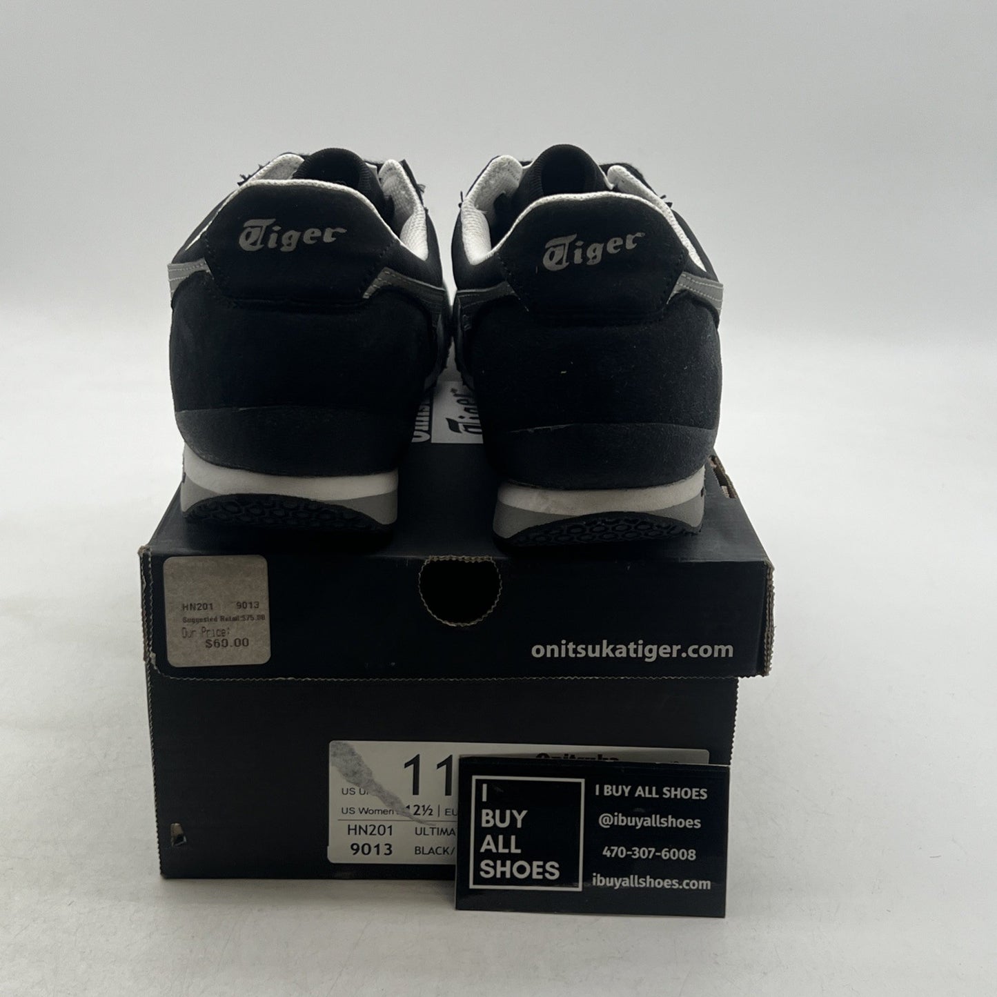 Size 11 - Onitsuka Tiger SERRANO Sneakers Unisex Black / Light Grey (HN201-9013)