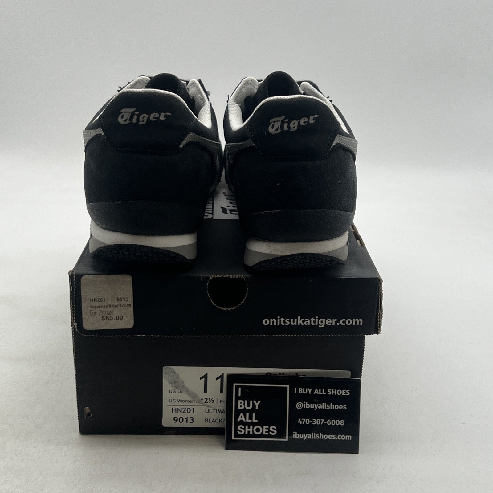 Size 11 - Onitsuka Tiger SERRANO Sneakers Unisex Black / Light Grey (HN201-9013)