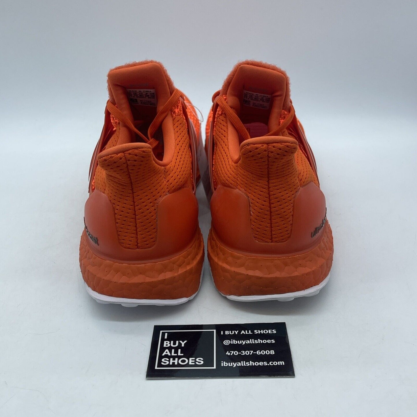 Size 12 - adidas UltraBoost 1.0 NCAA Pack - Miami White Orange Suede (FY5812)