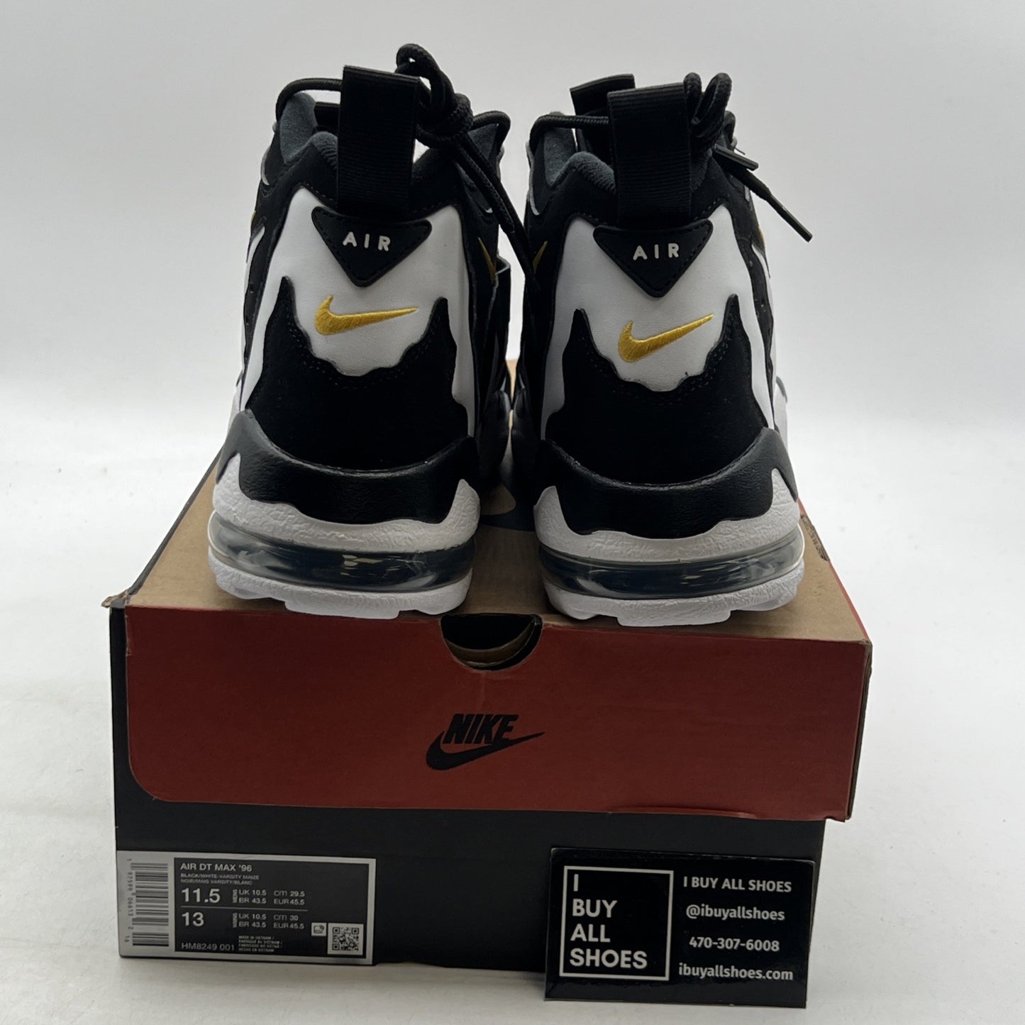 Size 11.5 -  Air Dt Max ‘96 Black White 2024 Yellow Suede Leather  (HM8249-001)