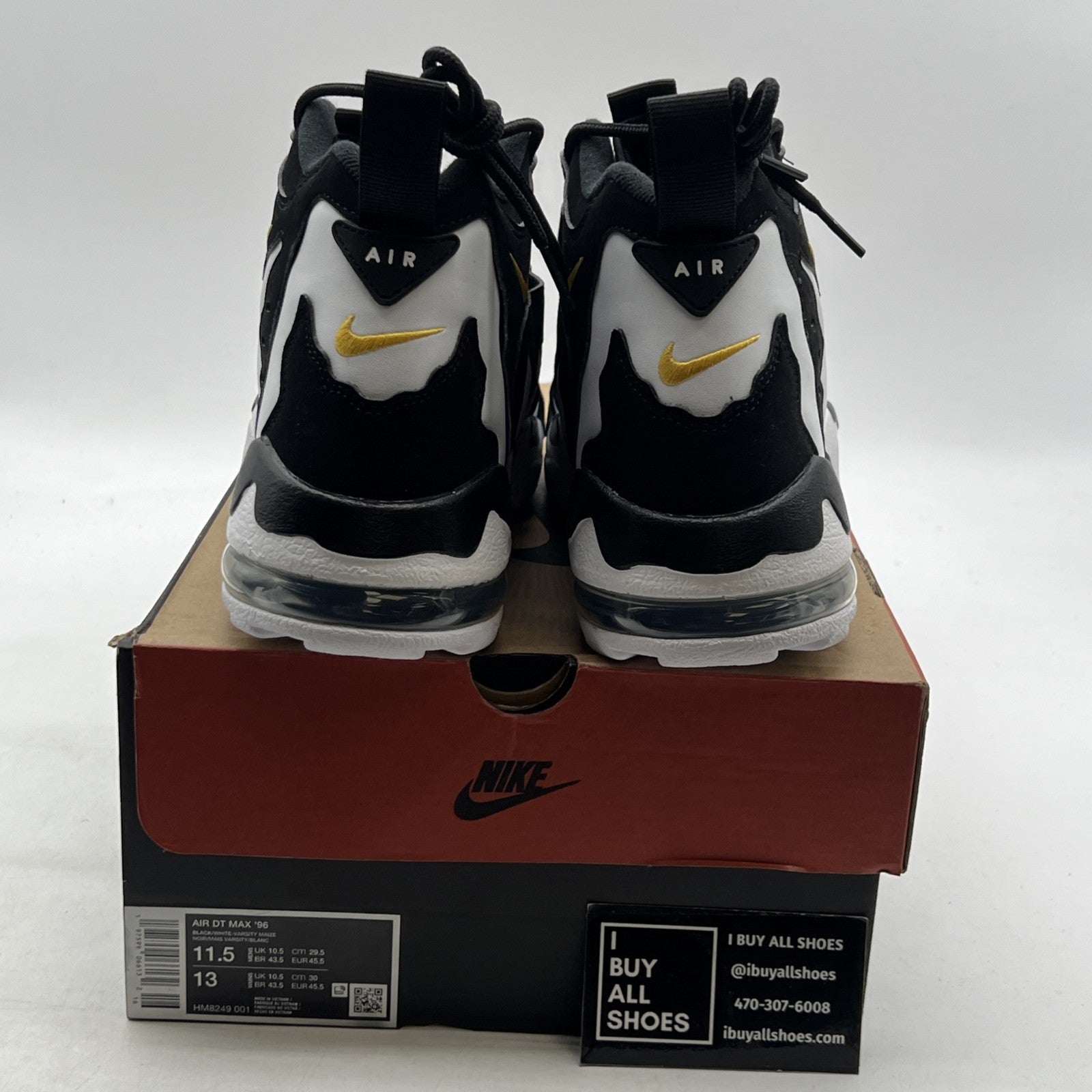 Size 11.5 -  Air Dt Max ‘96 Black White 2024 Yellow Suede Leather  (HM8249-001)