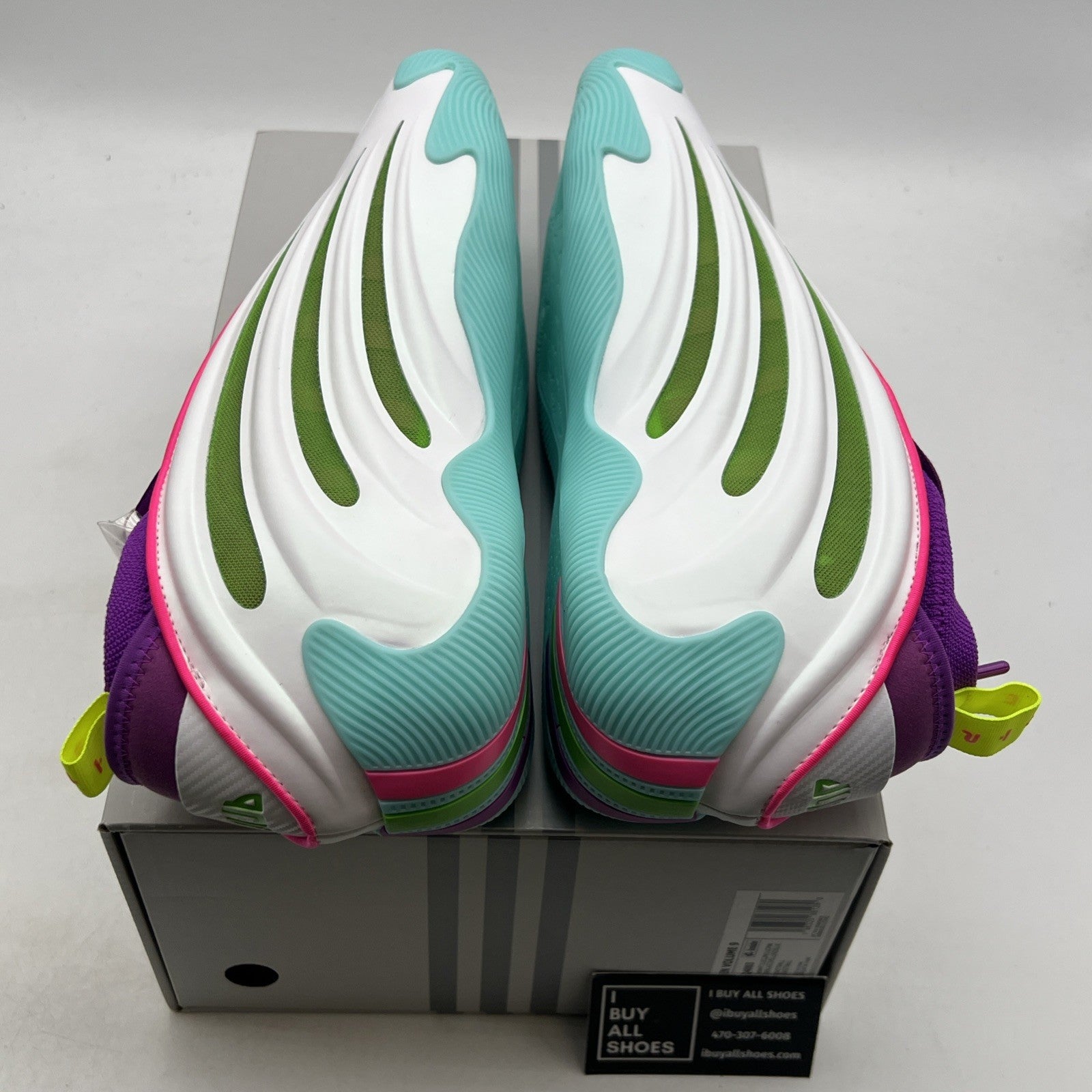 Size 14 - adidas Jalen Williams x Harden Vol. 9 White Lucid Lime Pink (JQ4003)