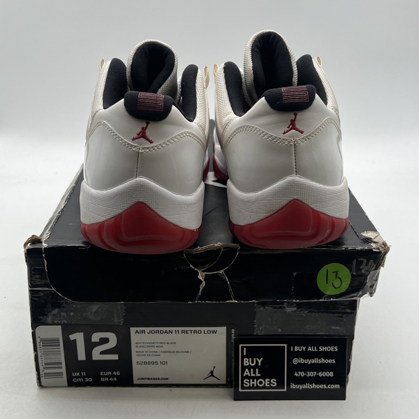 Size 12 - Air Jordan 11 Retro Low Cherry Bottom (528895-101)