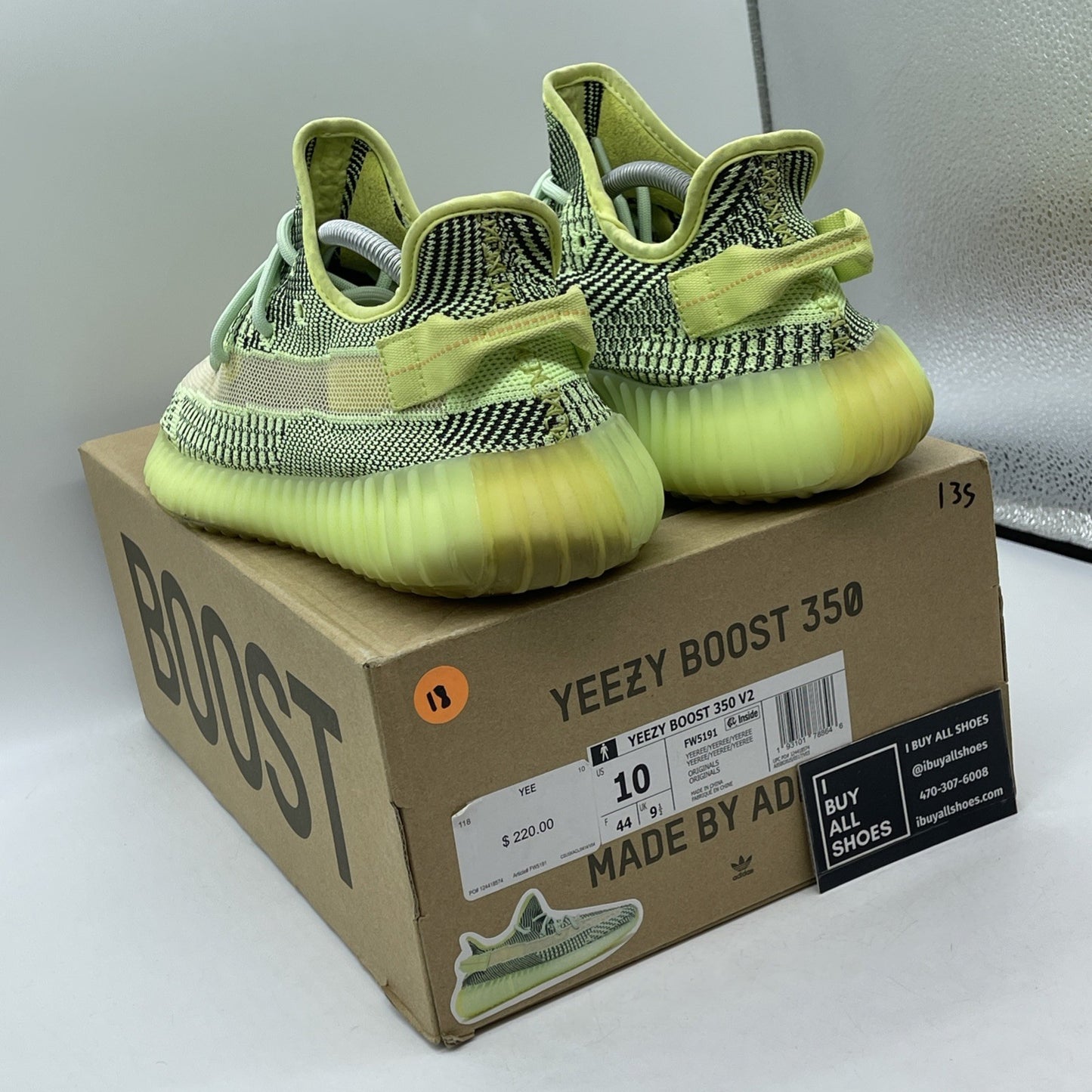 Size 10 - adidas Yeezy Boost 350 V2 Yeezreel Non-Reflective Black (FW5191)