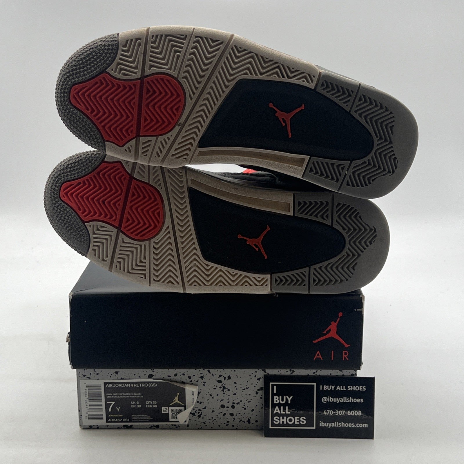 Size 7Y - Air Jordan 4 Infrared 2022 (408452-061)