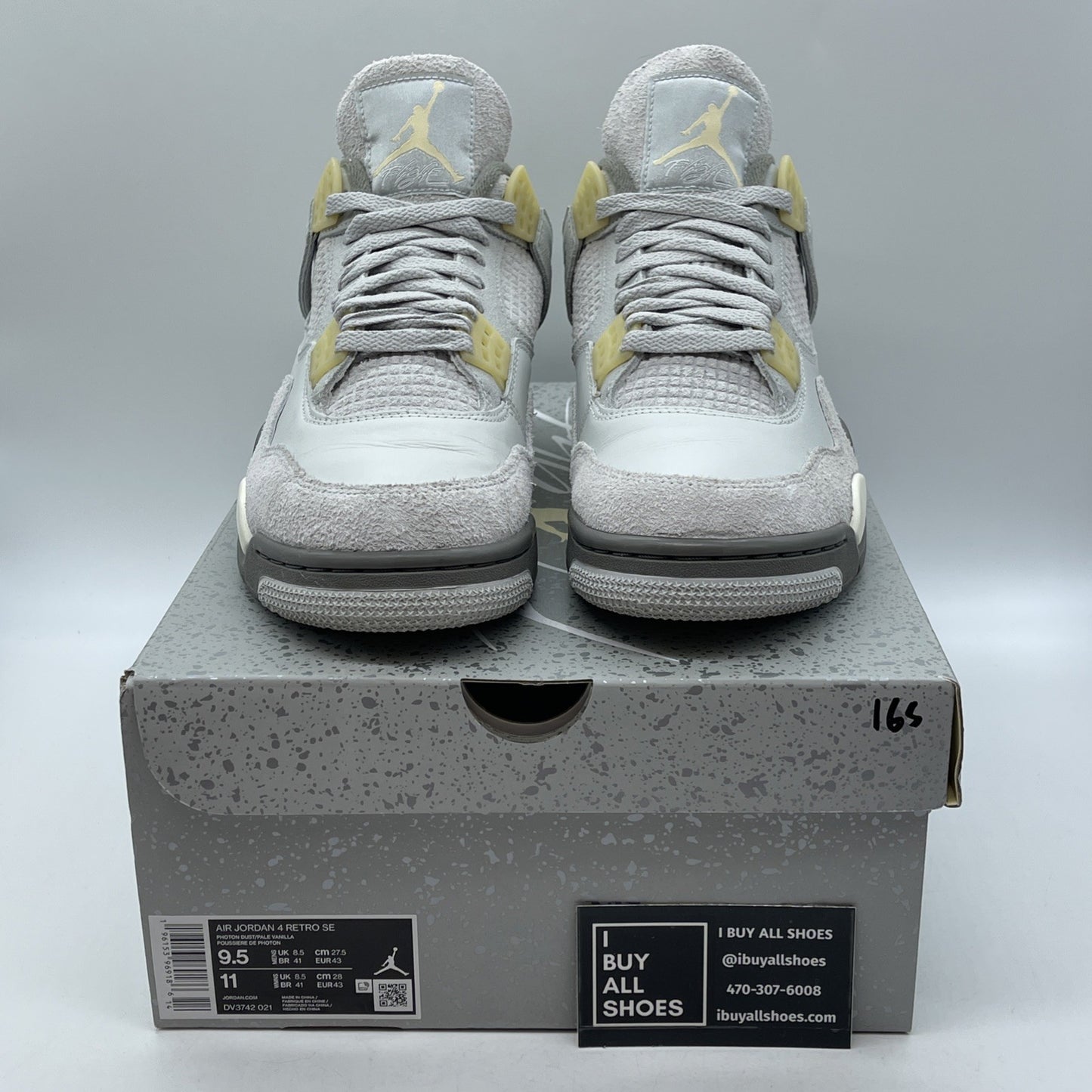 Size 9.5 - Jordan 4 Retro SE Low Craft Grey Suede Leather (DV3742-021)