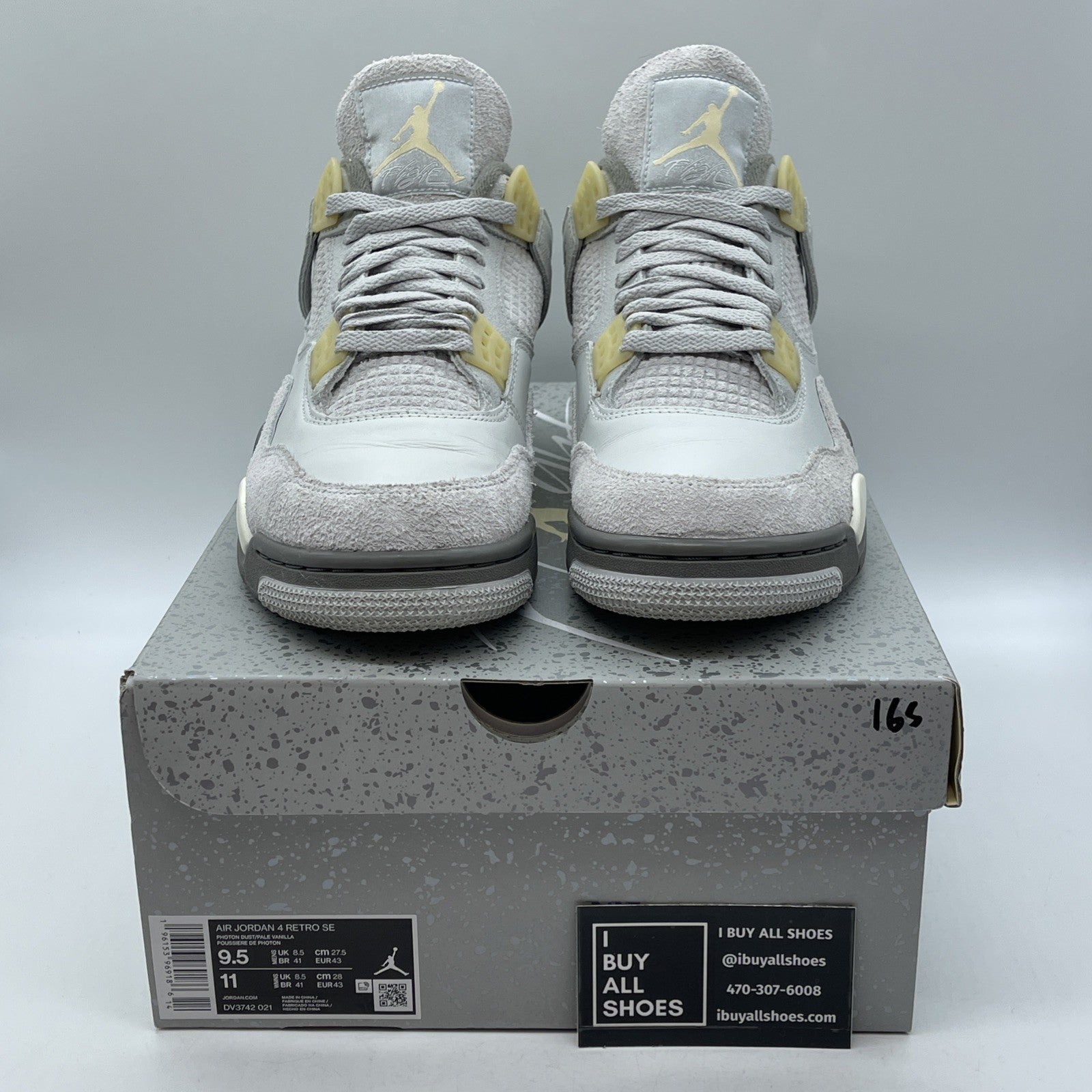 Size 9.5 - Jordan 4 Retro SE Low Craft Grey Suede Leather (DV3742-021)