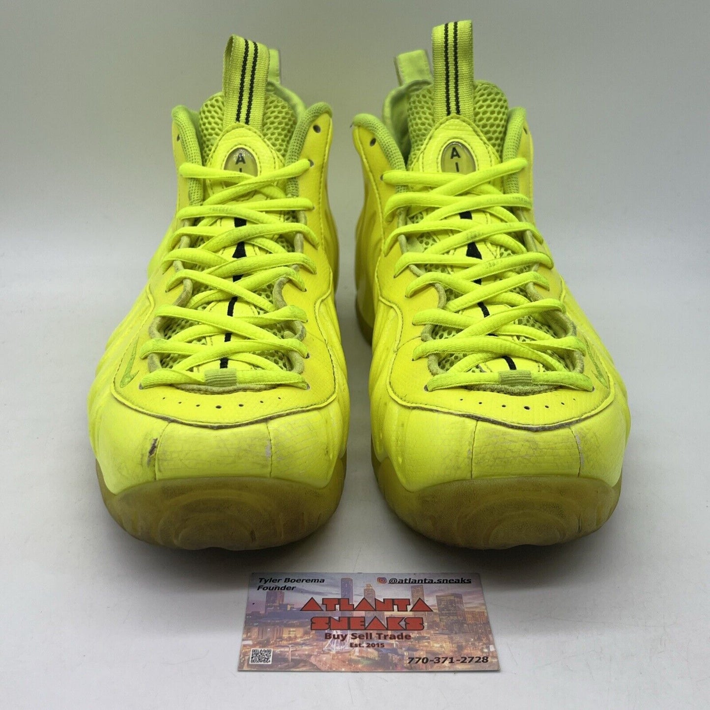 Size 13 - Nike Air Foamposite Pro Volt 2014 Black (624041-700 14)