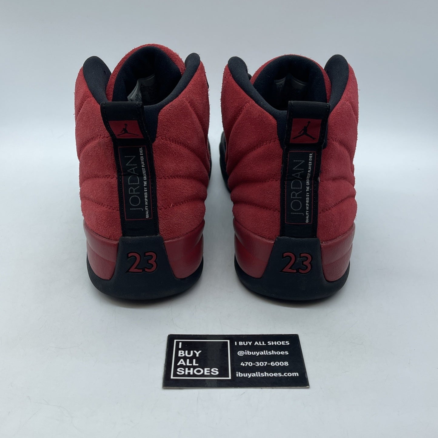 Size 11.5 - Jordan 12 Retro Reverse Flu Game 2020 Red Black Suede (CT8013-602)