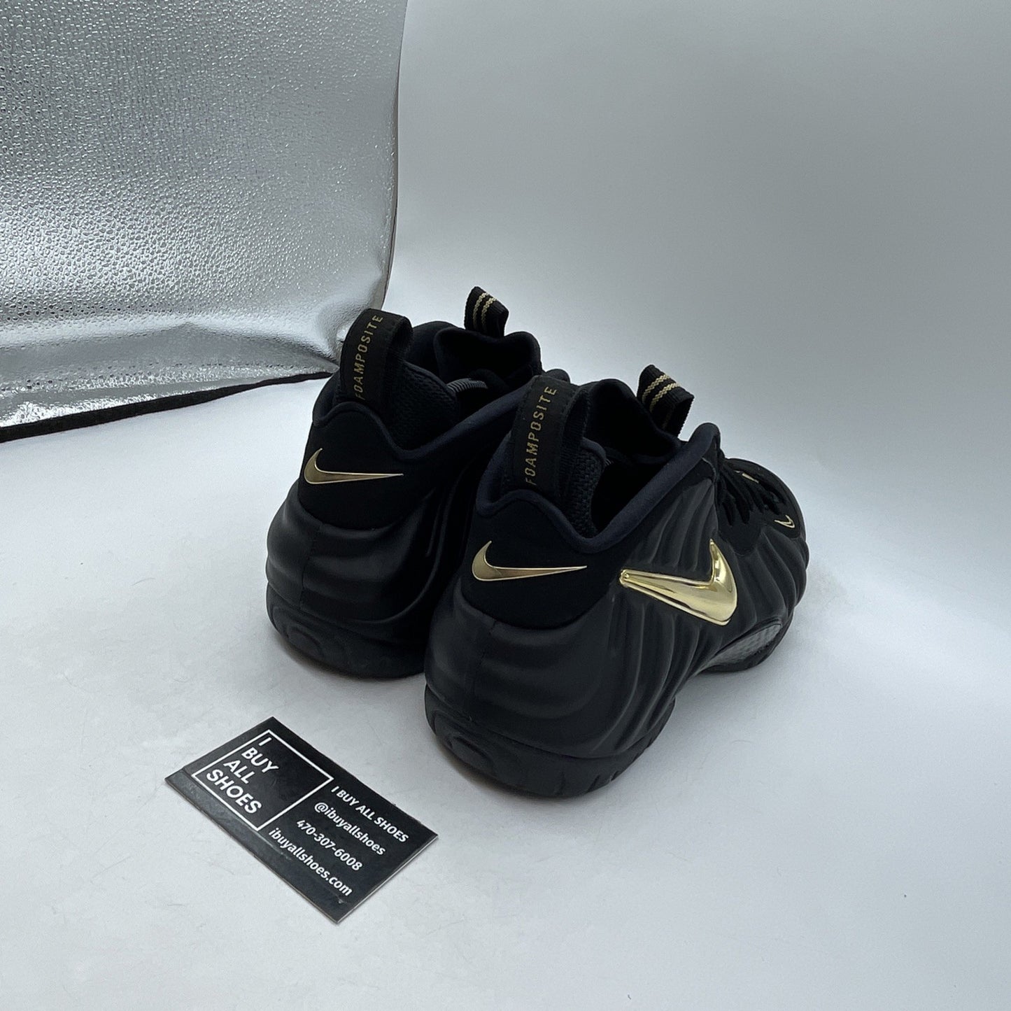 Size 11 - Nike Air Foamposite Pro Black Metallic Gold (624041-009)