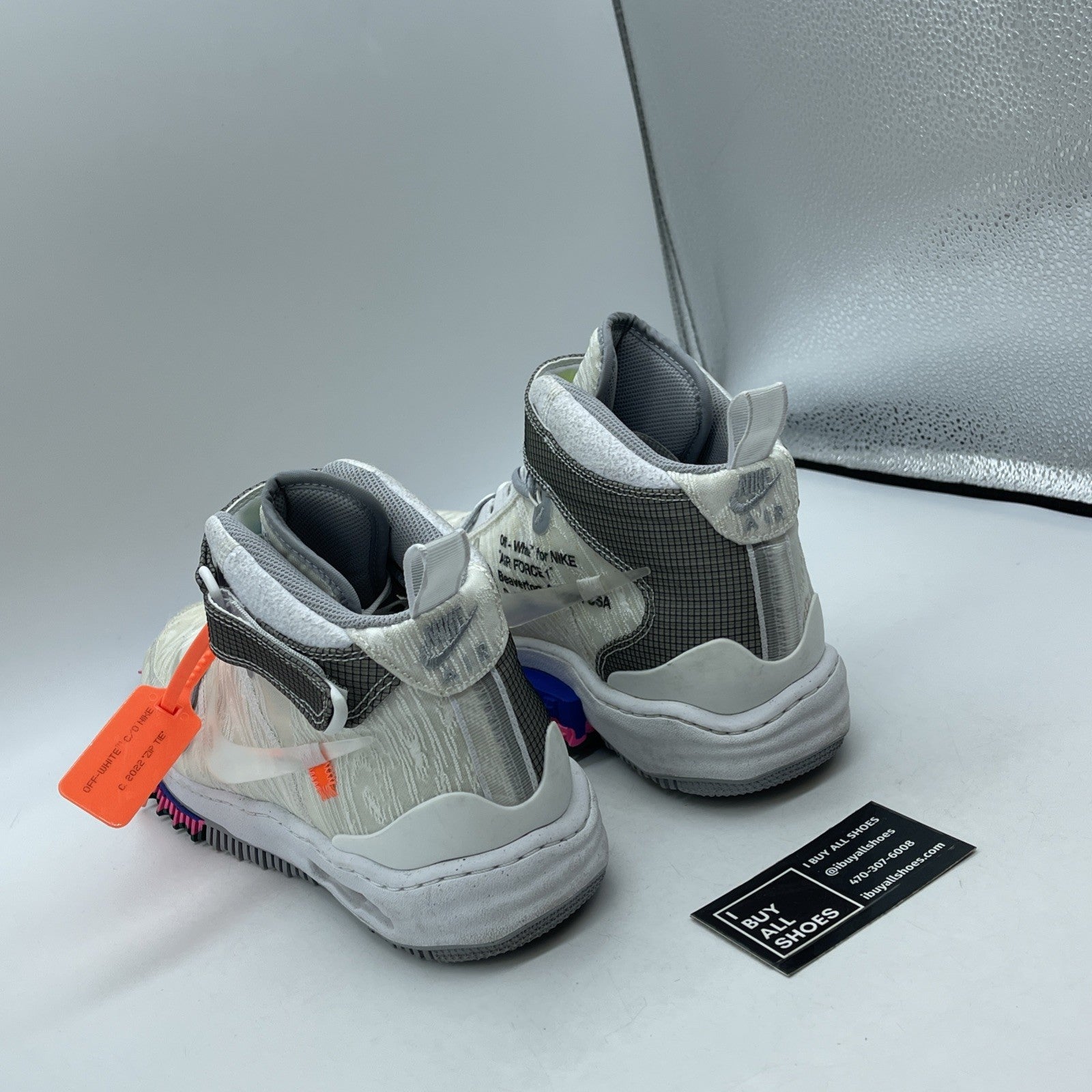 Size 11.5 - Nike Air Force 1 x Off-White White Grey Blue Suede (DO6290-100)