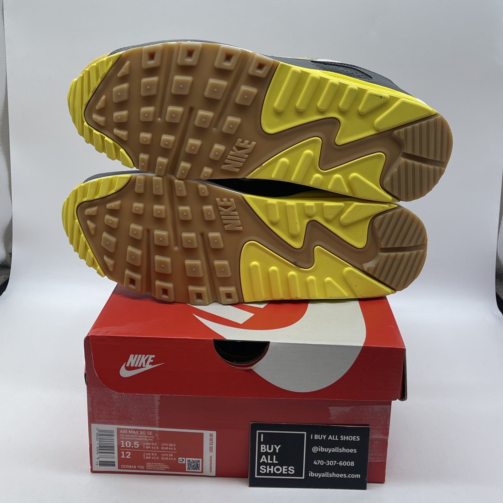 Size 10.5 - Nike Air Max 90 SE Go The Extra Smile Yellow Suede (DO5848-700)