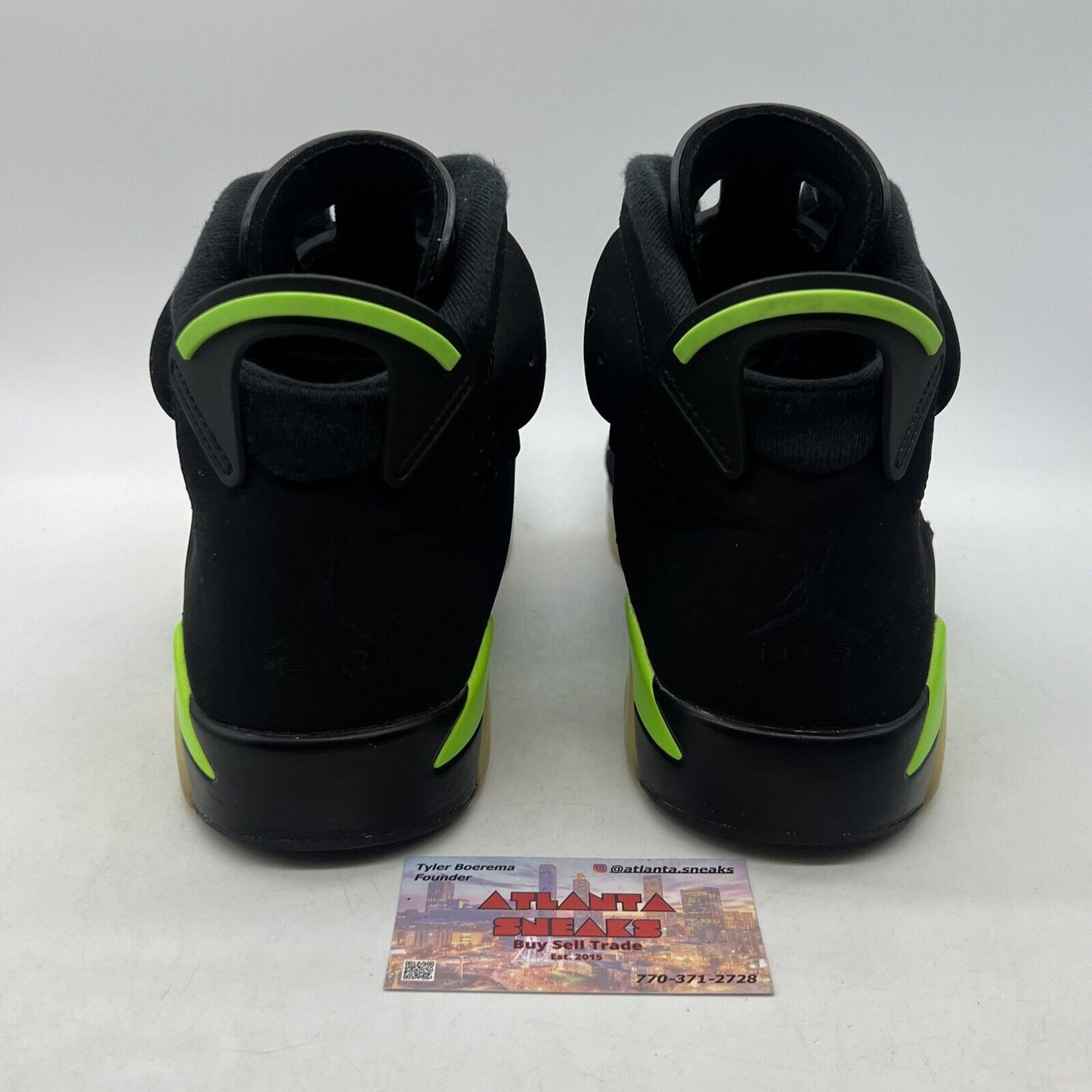 Size 11.5 - Jordan 6 Retro Electric Green 2021 Black Suede (CT8529-003)