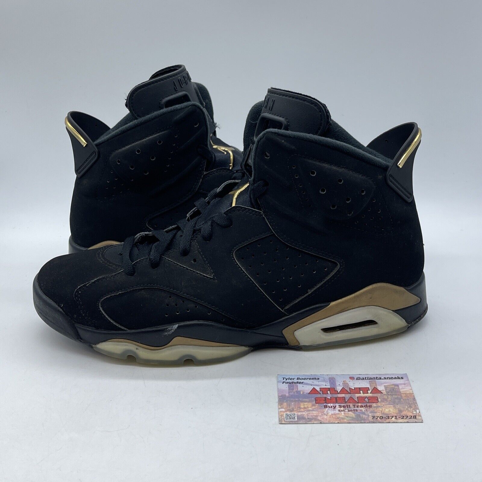 Size 11 - Jordan 6 Retro Defining Moments 2020 Black Suede Gold (CT4954-007)