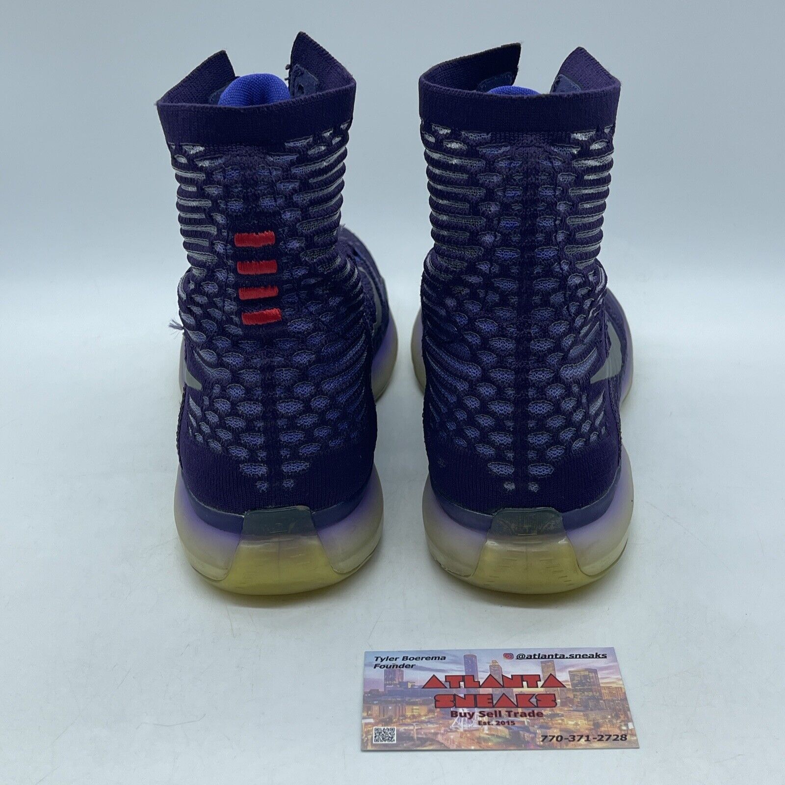 Size 8.5 - Nike Kobe 10 Elite Team Purple Silver Red (718763-505)