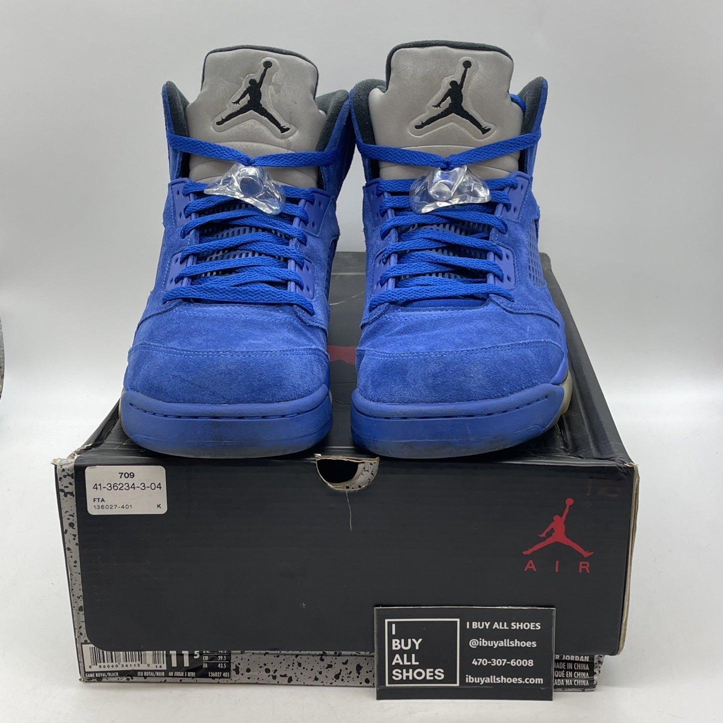 Size 11.5 - Air Jordan 5 Retro Blue Suede (136027-401)