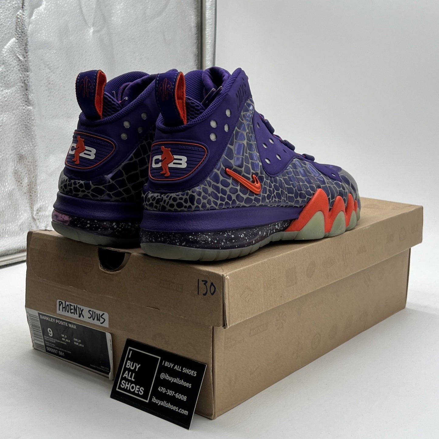 Size 9 - Nike Barkley Posite Max Phoenix Suns (555097-581)