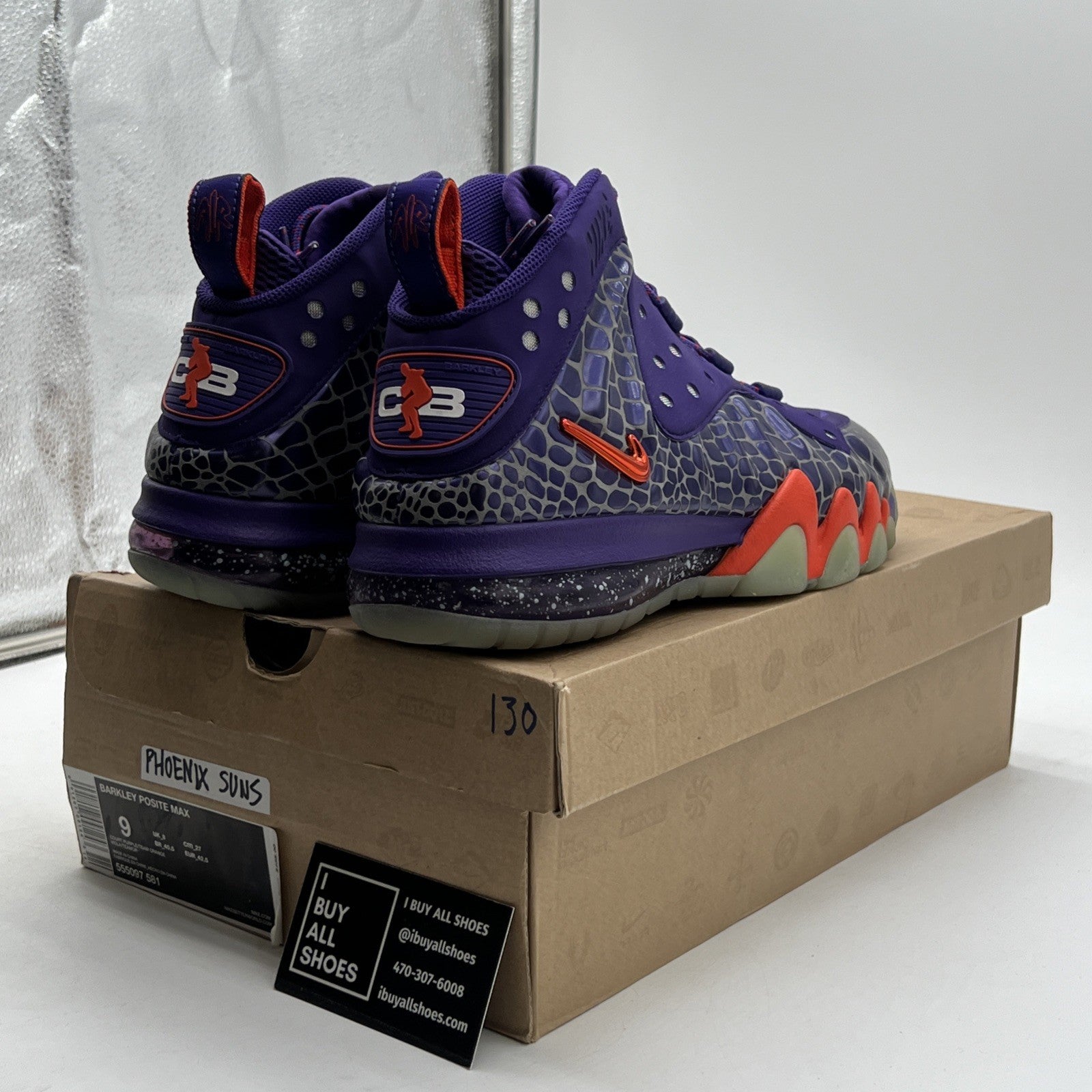 Size 9 - Nike Barkley Posite Max Phoenix Suns (555097-581)