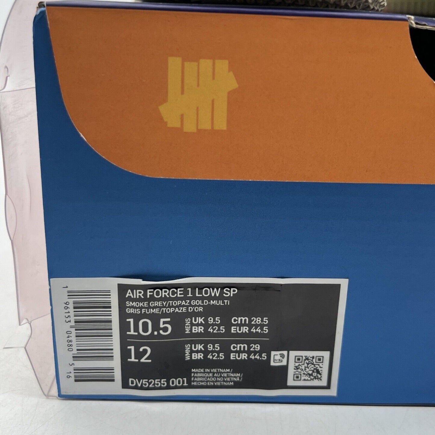 Size 10.5 - Nike Undefeated x Air Force 1 Low Community (DV5255-001)