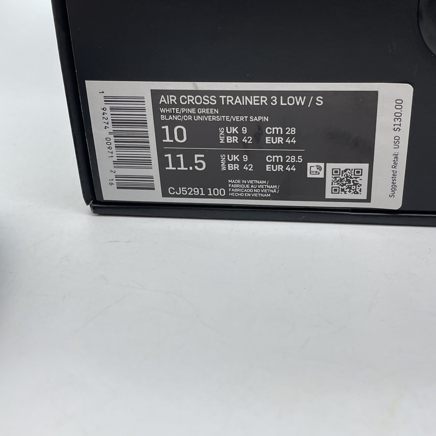 Size 10 - Nike Supreme x Air Cross Trainer 3 Low White University Gold