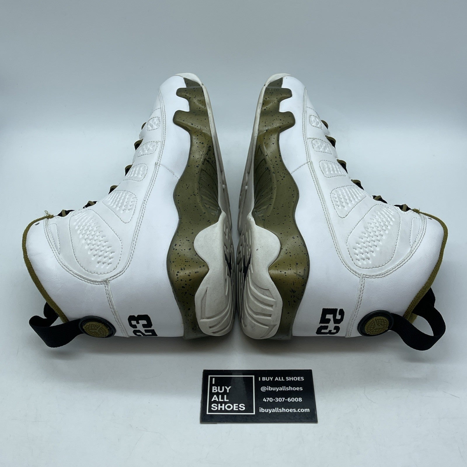 Size 12.5 - Air Jordan 9 Retro Statue White Green Leather (302370-109)