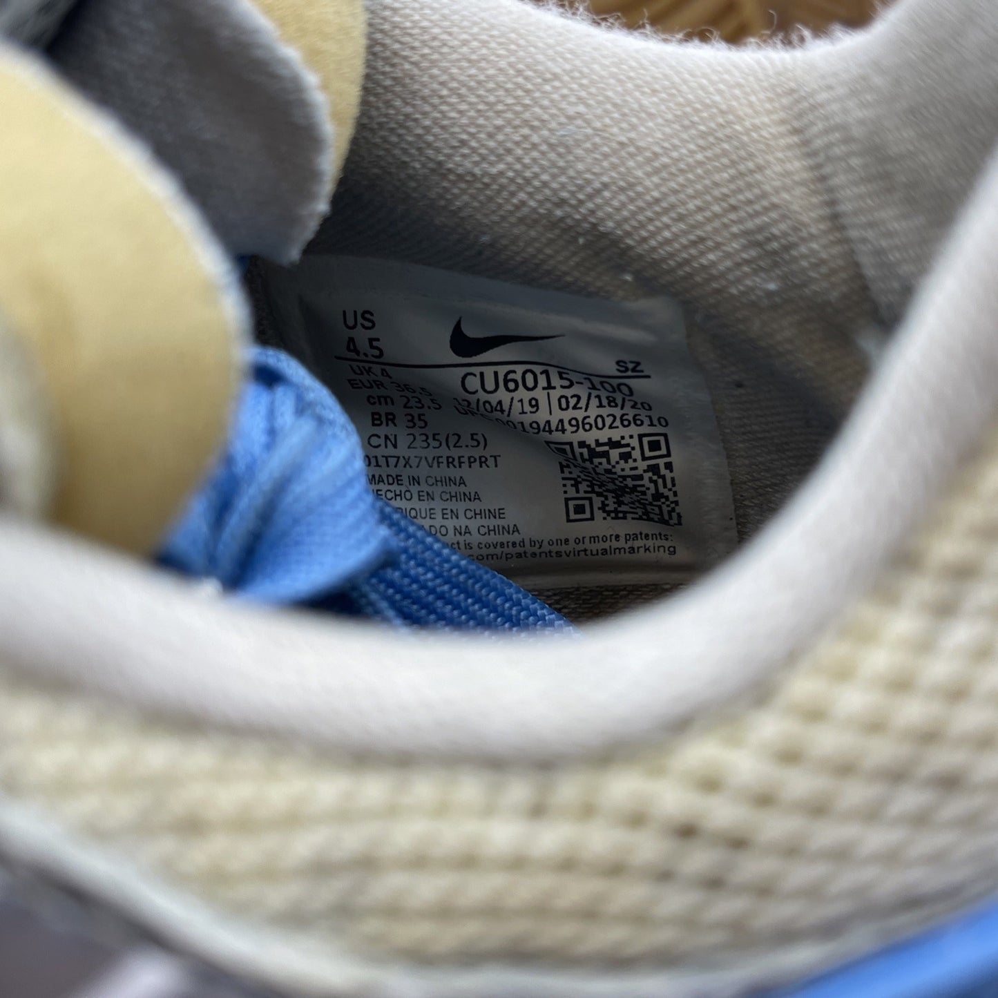 Size 4.5 - Nike Off-White x Air Rubber Dunk University Blue (CU6015-100)