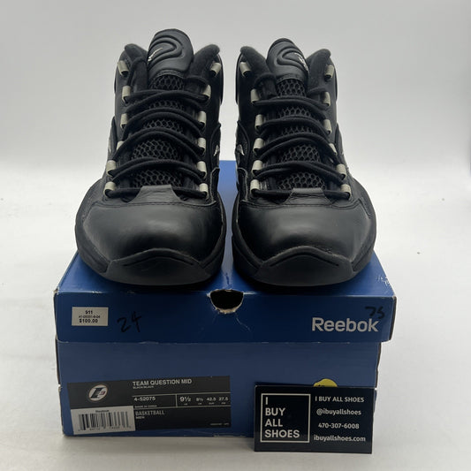 Size 9.5 - REEBOK QUESTION MID IVERSON BLACK/SILVER (4-52075)