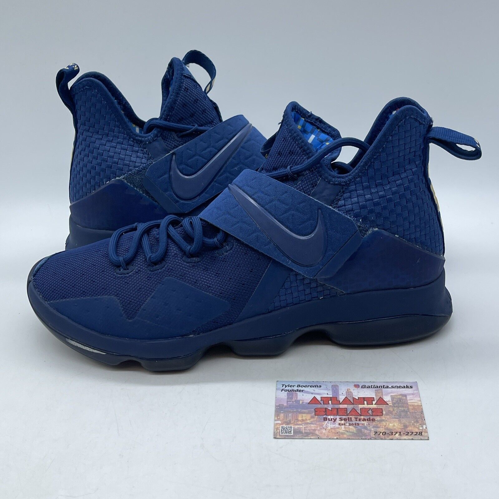 Size 9.5 - Nike LeBron 14 Limited Agimat Blue Suede Leather (852402-400)