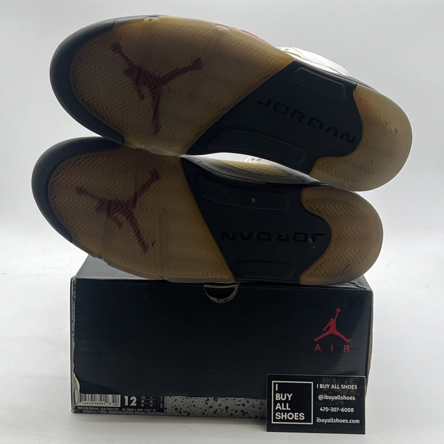 Size 12 - Air Jordan 5 Retro 2013 White Fire Red (136027-100)