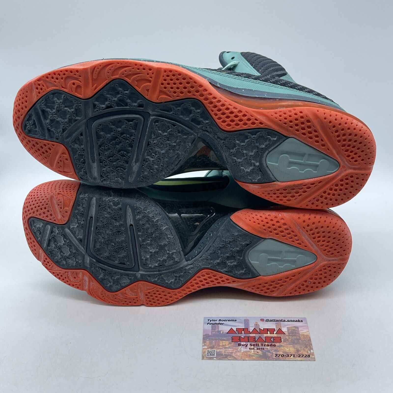 Size 10 - Nike LeBron 9 Cannon Black Blue Orange Suede Leather (469764-004)