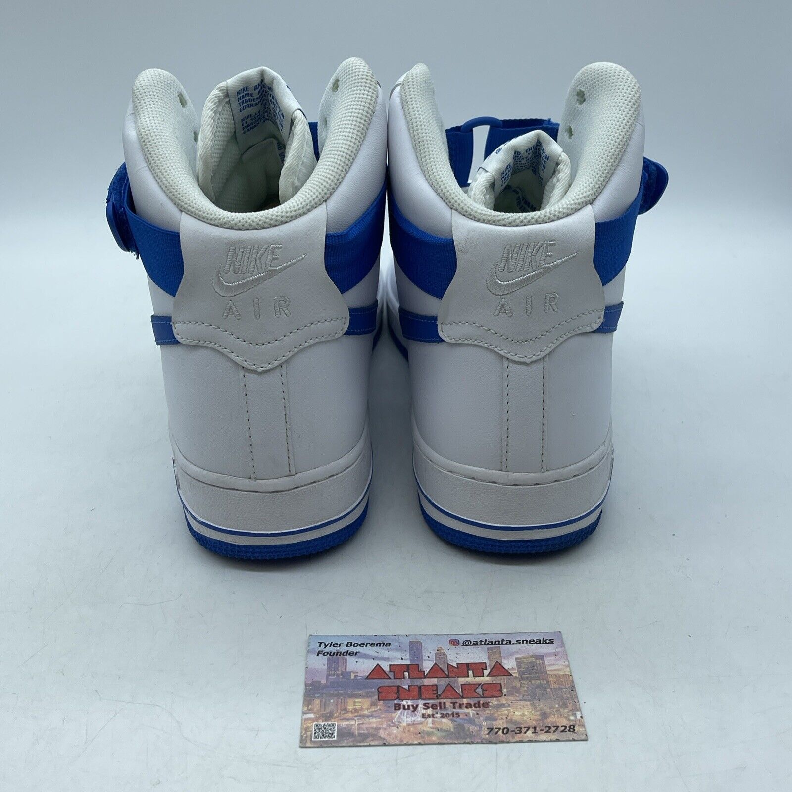 Size 9 - Nike Air Force 1 '07 High White Soar Blue Leather (315121-110)