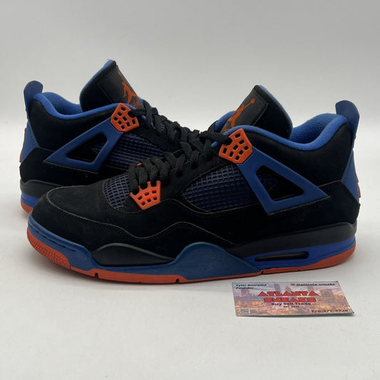 Size 11 - Air Jordan 4 Retro Cavs Black Orange Blue Suede (308497-027)