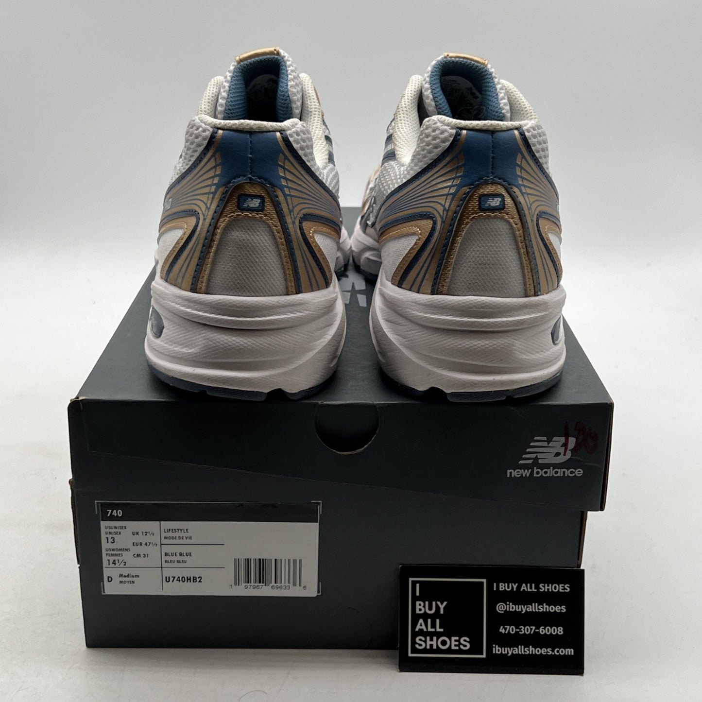 Size 13 - New Balance 740v2 Heron Blue Vintage Indigo (U740HB2)
