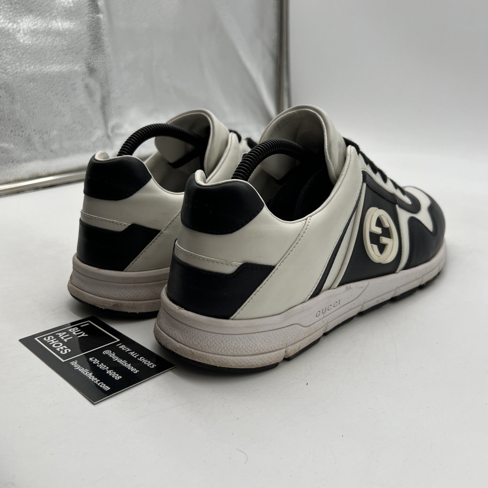 Size 8G - Gucci Leather Low Top Black (426184-AYO10-1063)