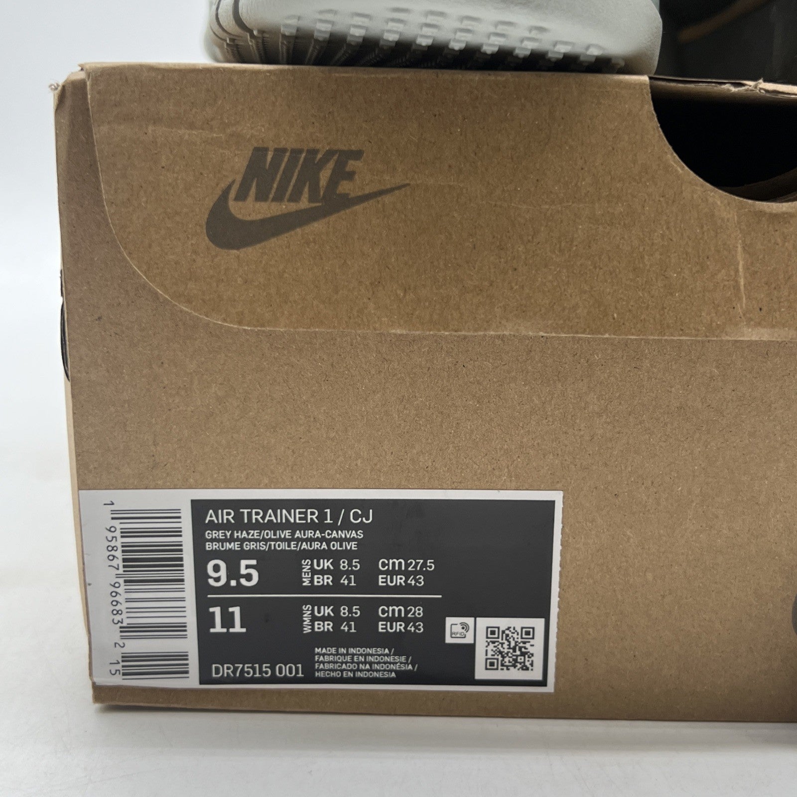 Size 9.5 - Nike Travis Scott x Air Trainer 1 SP Gray (DR7515-001)